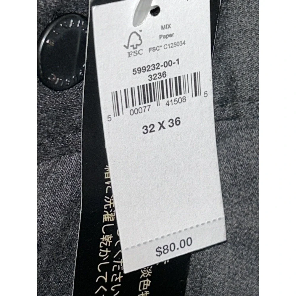 Banana Republic Size 32X 36 Travel Jean Charcoal Slim Fit NWT